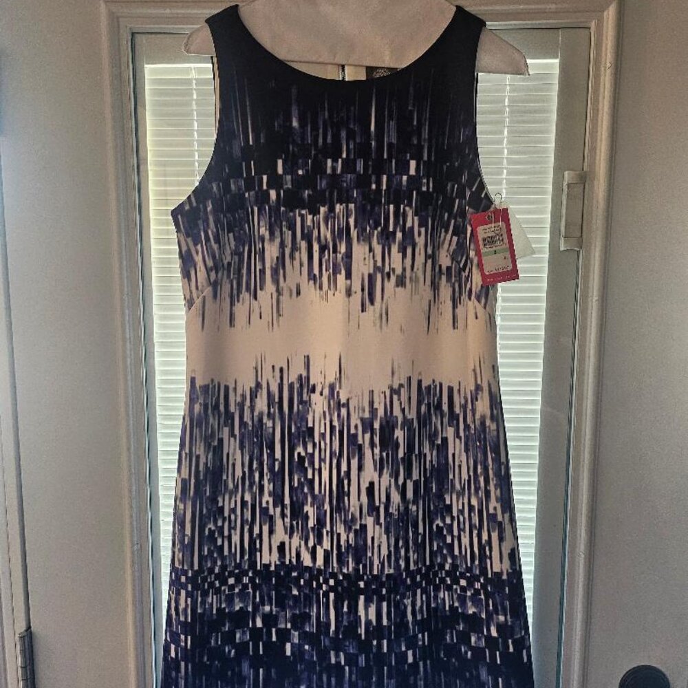 Vince Camuto abstract watercolor sheath dress